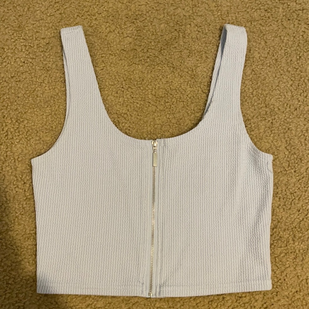 light blue crop top from Me to We. size small